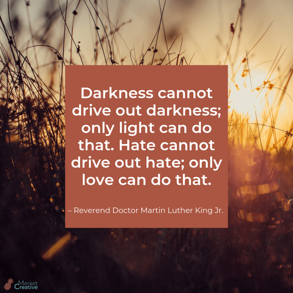 darkness cannot drive out darkness